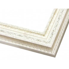 กรอบรูปไม้พลาสติก สีขาว ขนาด 2.25 นิ้ว